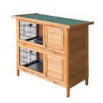 i.Pet Rabbit Hutch 91.5cm x 45cm x 82cm Chicken Coop Large Wooden House Run Cage Pet Bunny PET-GT-RHT1240