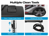 Devanti Vacuum Cleaner Bagless Canister 2000W 25kPa Powerful Suction 4L VAC-KB-8006-RD