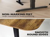 FORTIA Corner Standing Desk, 160x140cm, 72-118cm Sit to Stand Up Electric Height Adjustable, Walnut V219-ADKCORFOR1WLKA