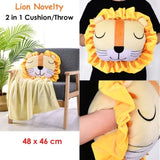 Happy Kids Lion Novelty Cushion/Throw V442-HIN-CUSHION-NOVELTY-LION-SH
