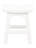 Tokyo Solid Mahogan Timber Footstool V199-BR048WDWH