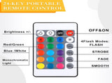 4 Pieces Wood LED Display Light Base Crystal Stand Remote Control Round 16 Lighting Modes Wooden V1259-DP01-A-5529