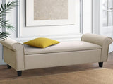 Artiss Storage Ottoman Blanket Box 125cm Arm Linen Beige OTM-ARM-L133-TA