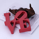 Valentine's Day Rose Gift, Love Word Art Resin Tabletop Dcor, Red Contemporary Romantic Gifts, V1258-DP02-C-732