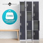 12-Door Locker for Office Gym Shed School Home Storage - Standard Lock with Keys V63-839011