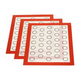 Silicone Baking Mat 3 pcs Set Reusable Non-Stick Baking Sheet Pastry Kneading Dough Oven Mat For V1188-MS-227-0835