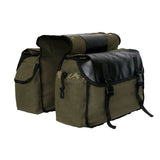 Bike Bag Bicycle Bike Saddle Rear Rack Bag for Grocery Shopping Cycling Trip Military green V1369-AZ3-W-04711