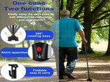 Walking Cane with Led Light and Alarm, Heavy Duty Folding Cane, Adjustable Cane Suitable for V1189-LWWAL-20260401-05953