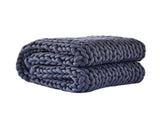 Dreamz Knitted Weighted Blanket Chunky Dark Grey Queen 9KG BLANKETW03-Q-9KG-DG