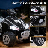 Rigo Kids Ride On Car ATV Quad Motorbike Electric Outdoor Toys 12V Black RCAR-ATV-XL-BK