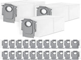 25 Packs Disposable Dust Bags for Roborock QV35A/ S5V, Saros 10R/10/Z70, S8 MaxV/Max Ultra, V1258-DP02-F-790