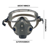 Full Face Respirator Mask with Wide View Lens for Painting Spraying Woodworking Chemical Protection V1366-AZ2-W-14773