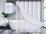 Waffle Fabric Shower Curtain with Liner and Hooks Set Bathroom Curtain for Home Hotel 72 X 72in V1294-YM0901-YM888YBTMSY04V24W0001
