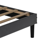 Levede Double Bed Frame Upholstered Adjustable Headboard Bed Platform Dark Grey BF1083-DGY-AU