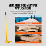 Pallet Buster, 104 cm Handle, 907 kg Weight Capacity, Q235 Carbon Steel, Heavy Duty Deck Wrecker V952-QGWWW4INCH00V293IV0