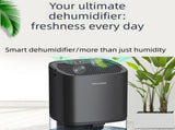 Black Mini Quiet Dehumidifier for Bedroom - 1000ml Water Tank Portable Home Moisture Absorber with V888-ELOSUNG53372