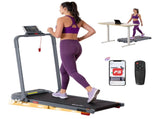 Everfit Treadmill Electric Walking Pad with Incline Foldable for Home Gym Grey TMILL-400H-INC-GR
