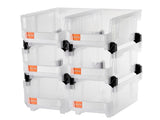 Plastic Stackable Bins, 37.7 x 21.5 x 18 cm , Plastic Containers for Organizing & V952-DDWLX6GZ14LTCARKA001V0