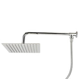 G1/2 Thread 25cm Wall Mounted Shower Stainless Steel Bathroom Rainfall Shower AccessoriesShower V1294-YM0901-3112200111012