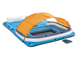 Bestway Pool Float Island Inflatable Lounge 6-person Raft Seat Canopy BW-FLOAT-43105-BUOG