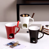 Insulated Tumbler Travel Mug Drinkware Compact Ceramic Fondue Warmer Cup 1 Pack Kitchen Gadget, V1366-AZ2-W-21215