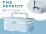 Medicine Lock Box, Lockable Medication Box with Portable Storage Case,Locked box,Locking V1192-AZ-W-13754