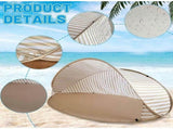 Beach Tent Sun Shelter, Beach Shade Tent with UPF 50 UV Protection for 2-3 Person, Portable & Easy V1192-AZ-W-21195