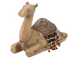 Camel Statue Durable Resin Flat Bottom Retro Style Exquisite Luster Camel Ornament for Home Office V1294-YM0717-3115220081311