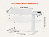 Overbed Table, Mobile Bed Side Table with Flip Desktop and 4 Hidden Wheels, Height & Angle V952-CSZGXDZZCSFZ3O0N9001V0