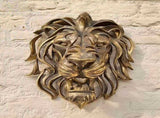 Father's Day Gift, Rare Lion Wall Art Sculpture Hollow Metal Male Lion Wall Art Decoration, Creative V1366-AZ2-W-05484