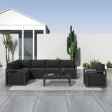 Alfresco 7-Seat Garden Lounge Set – White V264-OTF-543A-WHE-8PC