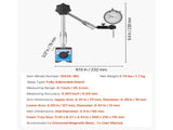 Dial Test Indicator with Magnetic Flexible Base Stand, 0.03 mm Accuracy, 0-25.4mm Range, Fine V952-NJCLGJGJDBFBE9F6A001V0