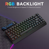 SOLA AX68 Mechanical Keyboard, Gasket Mount Hot Swappable RGB Tri-Mode Wireless V1300-AX68-GRADIENT-GRAY