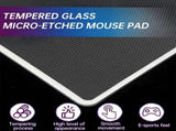 Mouse Pads for Desk,7H Tempered Glass Mousepad,White Mouse Pad,Low Surface Friction Gaming Non-Slip V1369-AZ3-W-10893