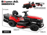 BAUMR-AG 38" Ride On Mower Tractor, Electric Start, 14hp 452cc, Hydrostatic, 100kg Towing, 7 Cut V219-MOWRIDBMP38A
