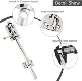 Barrel Bolt Door Latch 12 Inch 304 Stainless Steel Heavy Duty Slide Lock for Gate Barn Door with 8.5 V1189-LC-RY-00172