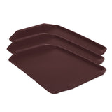 3PCS Colorful Food Tray Rectangle Thickened Binaural Plastic Tray Heat Resistance Stackable V1294-YM0523-3118220042016