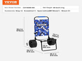 Beach Dolly with Big Wheels for Sand, 15.4" x 15.7" Cargo Deck, w/ 10" PE Solid Wheels, 69LBS V952-STTCXG10INCH3UV59V0