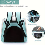 Hello Cat Nylon Pet Backpack, Large Capacity Foldable Travel Carrier with Zipper Closure, Easy V1106-MBB003