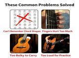 New Pocket Silent Guitar Chord Trainer, Portable Mute Guitar Finger Practice Aid, SelfStudy Tool V1221-XM-LB5290-ZS174