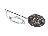 G1/2 Thread Stainless Steel Round Household Bathroom Wall Mounted Head 25cmRound V1294-YM0901-3112200110912