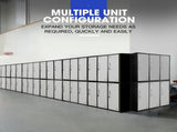 Fortia 6 Door Metal Storage Cabinet Lockers for Gym Office - Black and Grey V219-STLFOA6DBK