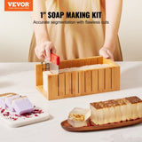 VEVOR Soap Making Kit, Bamboo Cutting Box and Inner Box with Silicone Mold, Stainless Steel Straight V952-FZQDSQGMJQGD1UP7YV0