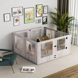 Large Dog Indoor Whelping Box, Tempered Glass & MDF V178-66976