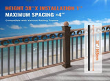 Staircase Metals, 38'' x 1'' Flat Aluminum Alloy Decorative Banister Spindles, 72 Pack Deck V952-BPKLGZ38YC72HC6XOV0