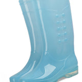 Tall Rain Boots Non Slip Waterproof Rain Shoes PVC Transparent Rain Footwear with Plush Cotton V1294-YM0716-3117220132819