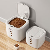 20LB Sealed Pet Food Storage Container Heavy-Duty Square PP Dispenser with Flip Lid, Easy to V1106-CWXSP002