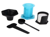 Coffee Press Portable Coffee Maker Household Press Drip Coffee Machine with 400Pcs Filter PaperBlue V1294-YM0901-3118210019012