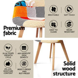 1 Artiss Dining Table and 2 Chairs Set DSW 90cm DSET-DSW90-66FBX2