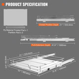 VEVOR 34x53 cm Pull Out Cabinet Organizer, Heavy Duty Slide Out Pantry Shelves, Chrome-Plated Steel V952-HG114W21D315H1TT7V0